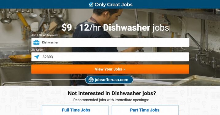 What to Know About Dishwasher Jobs in the United States